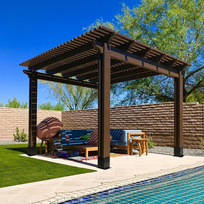 Base poste 4x4 8 pzas anclaje madera soporte acero