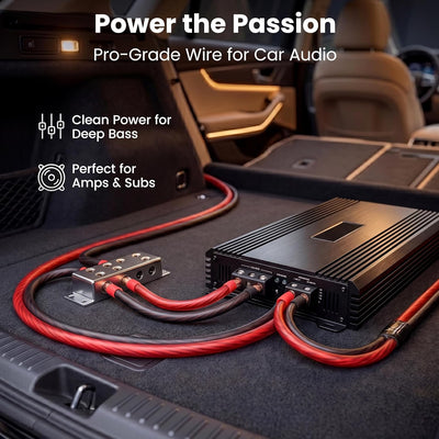 Cable batería automotriz CCA 25pies negro/rojo 10 terminales