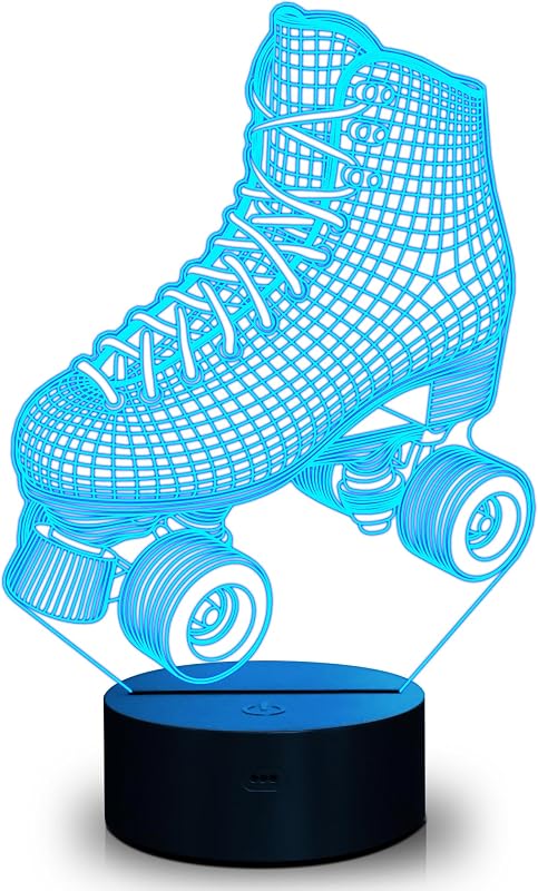 Luz Nocturna Led 3D Patinaje con Control Remoto