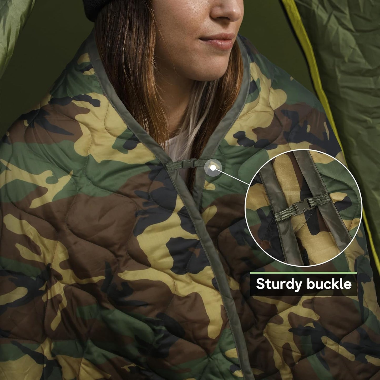 Manta Woobie camuflaje aislante para acampar
