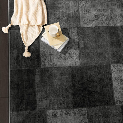 Alfombra pasillo cocina antideslizante 5x7pulg negro