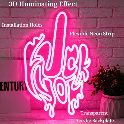Letrero neón LED para decoración pared fiesta cumpleaños