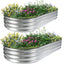 2 Pzas Cama Jardín Elevada 6x3pulg Galvanizada para Plantación