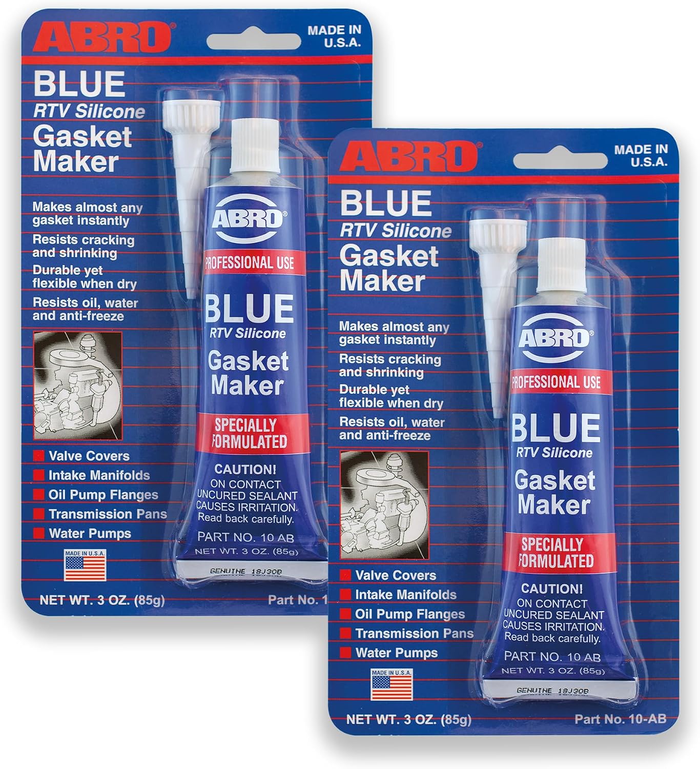 Sellador silicona alta temp 500°F tubo 3oz pack 2