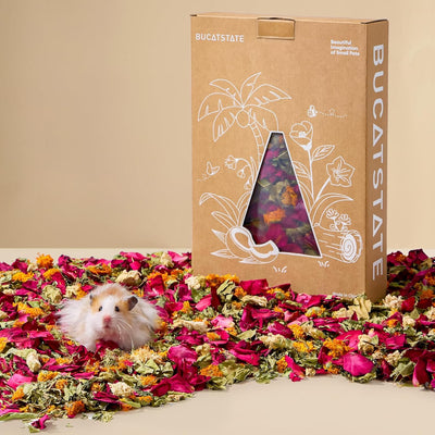 Ropa cama natural flores hámster suave para mascotas pequeñas
