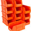 Contenedores plástico apilables 11x5.5x5" color naranja
