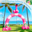 Arco inflable flamenco rosa 12ft con luces LED