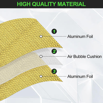 Rollo aislamiento reflectante aluminio 35pulg x10ft para caravana