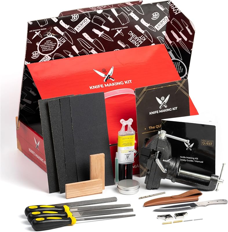 Kit fabricación cuchillos hombre acero inox guía