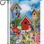 Bandera jardín 12x18pulg doble cara arpillera cardenal pájaro