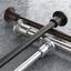 Set barra ducha latón 72" negro mate con 2 extremos