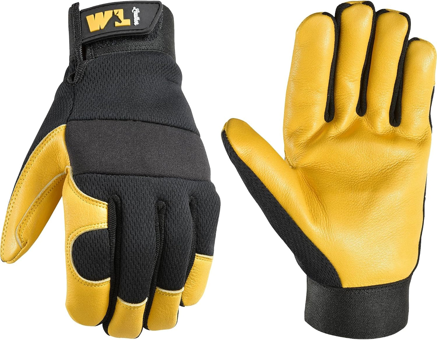 Guantes cuero trabajo hombre grano vacuno