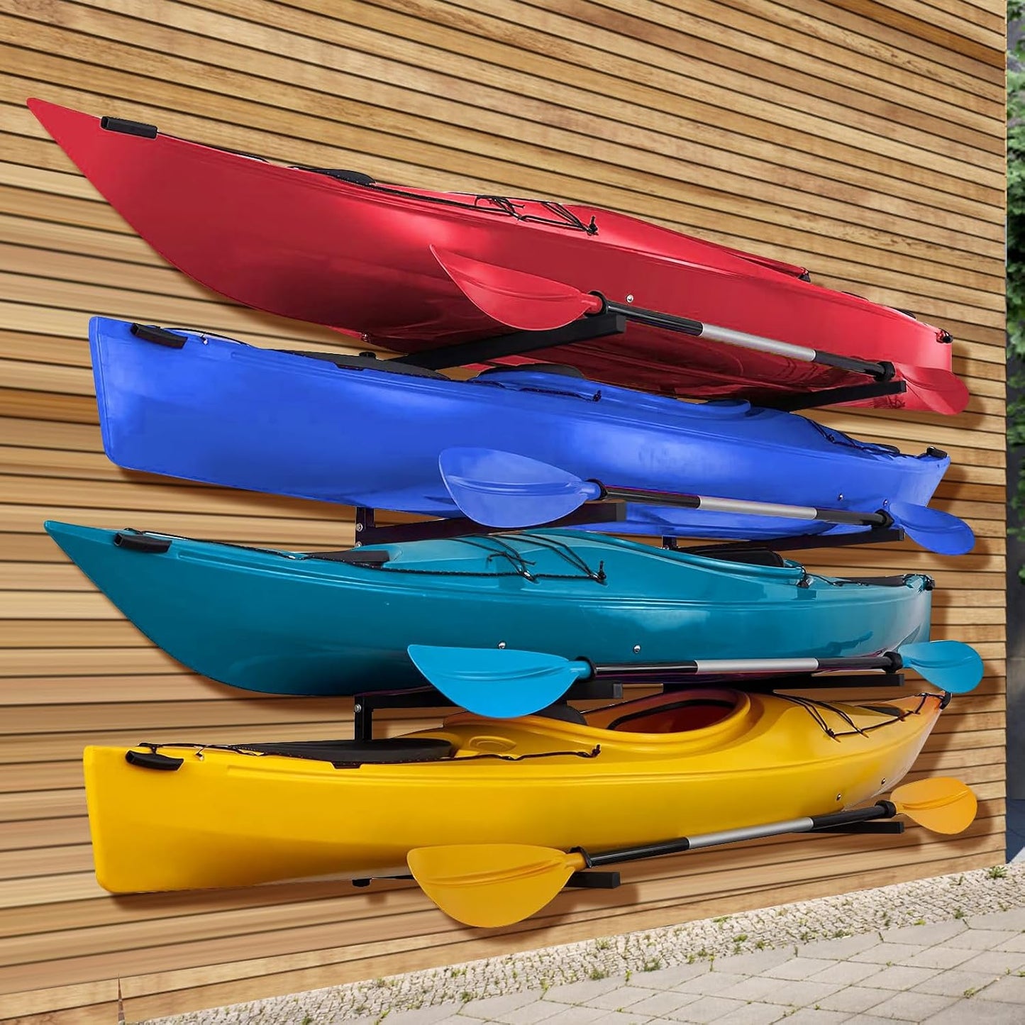 Soporte pared kayak 4 pzas garaje 440lb ahorro espacio