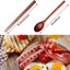 Juego cuchara palillos madera 9.3pulg reutilizables