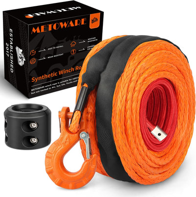 Kit cable cabrestante sintético 3/8x100' 26000lbs
