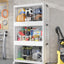 Contenedores apilables 97qt con tapas plegables set 3
