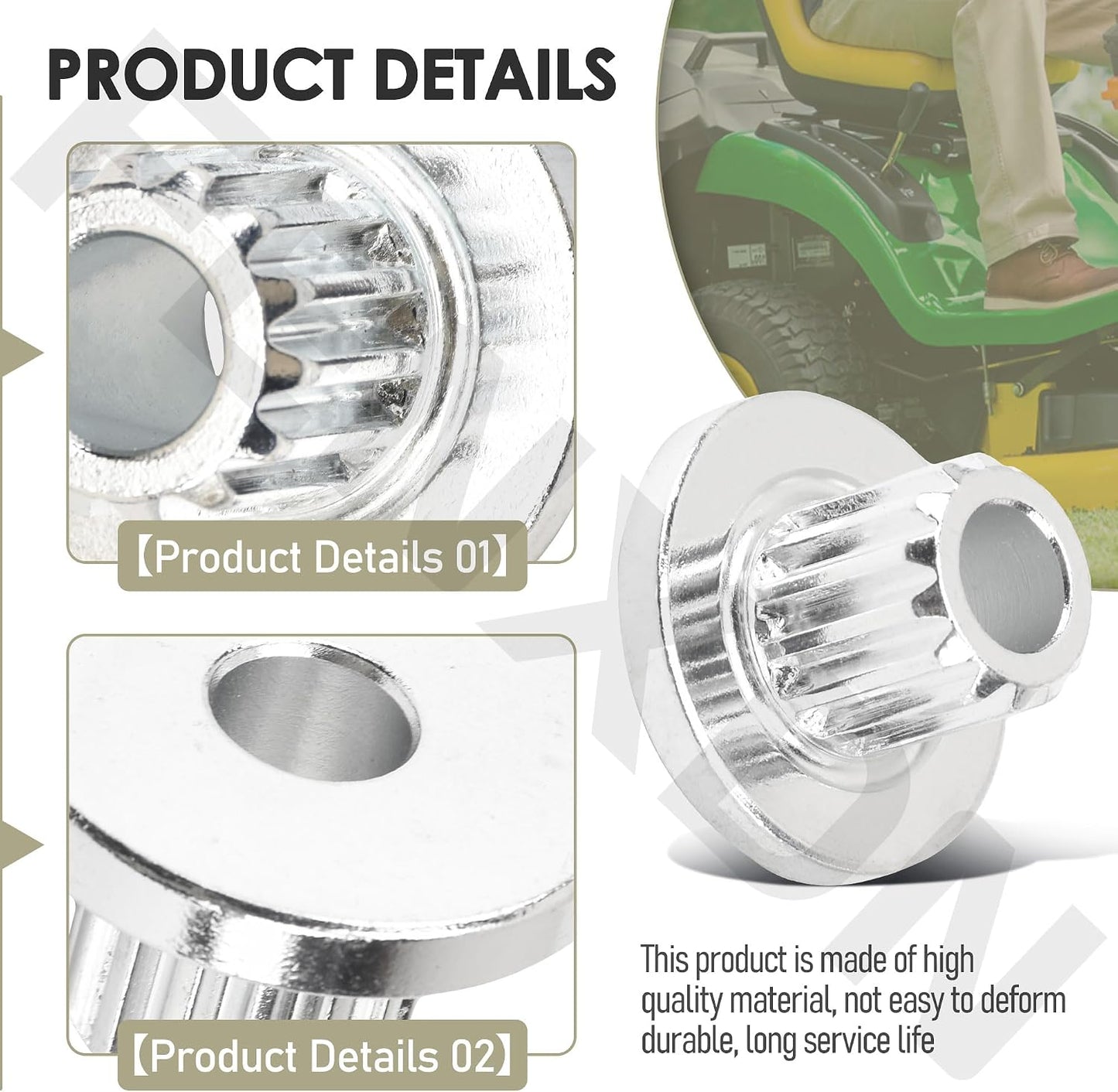 2 Bujes estriados comp S-tens Exmark Laz-er Z 52" 60" 72"