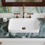 Lavabo Vasija Cerámica Blanca Semiempotrado Rectangular