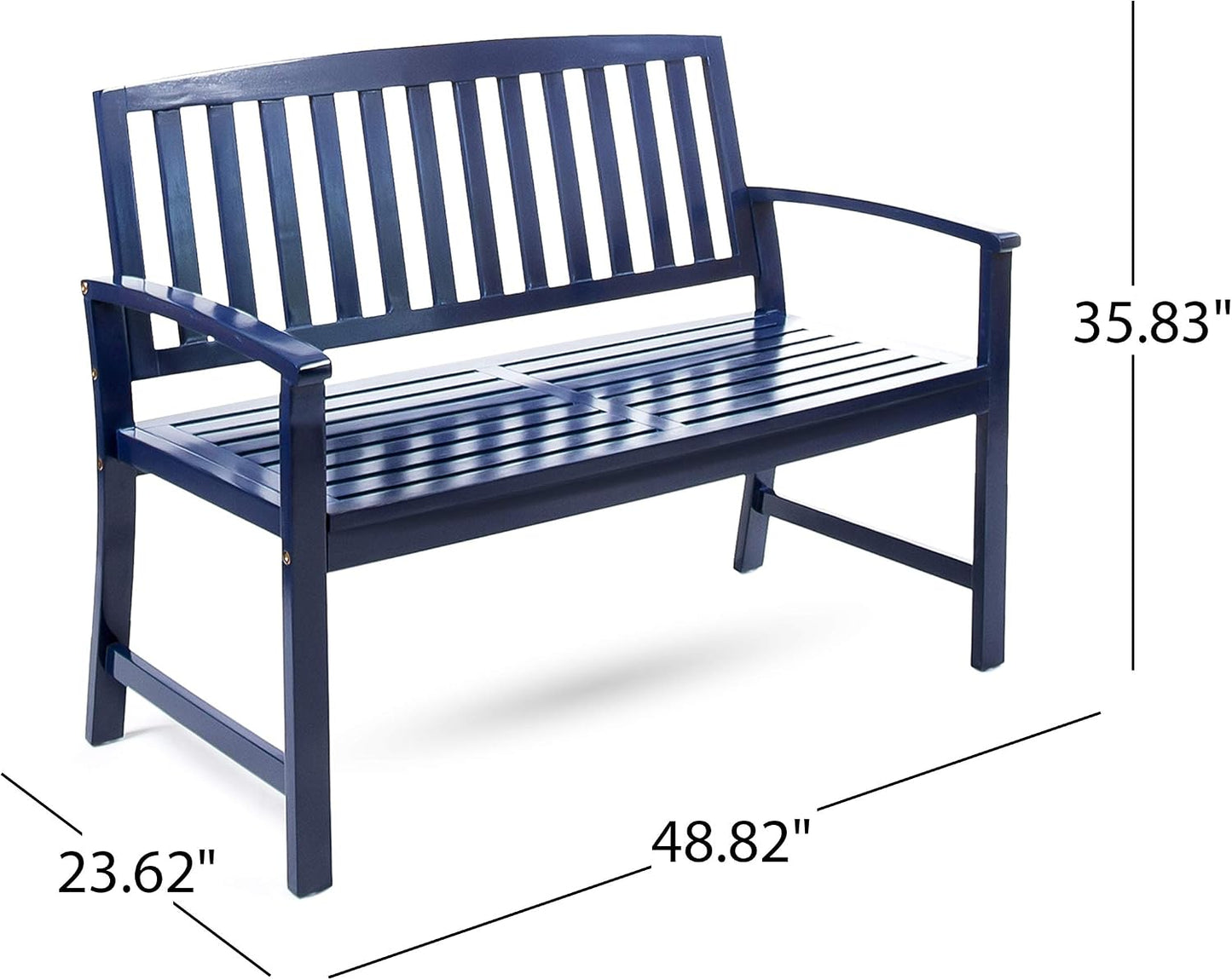 Banco acacia pu azul marino exterior