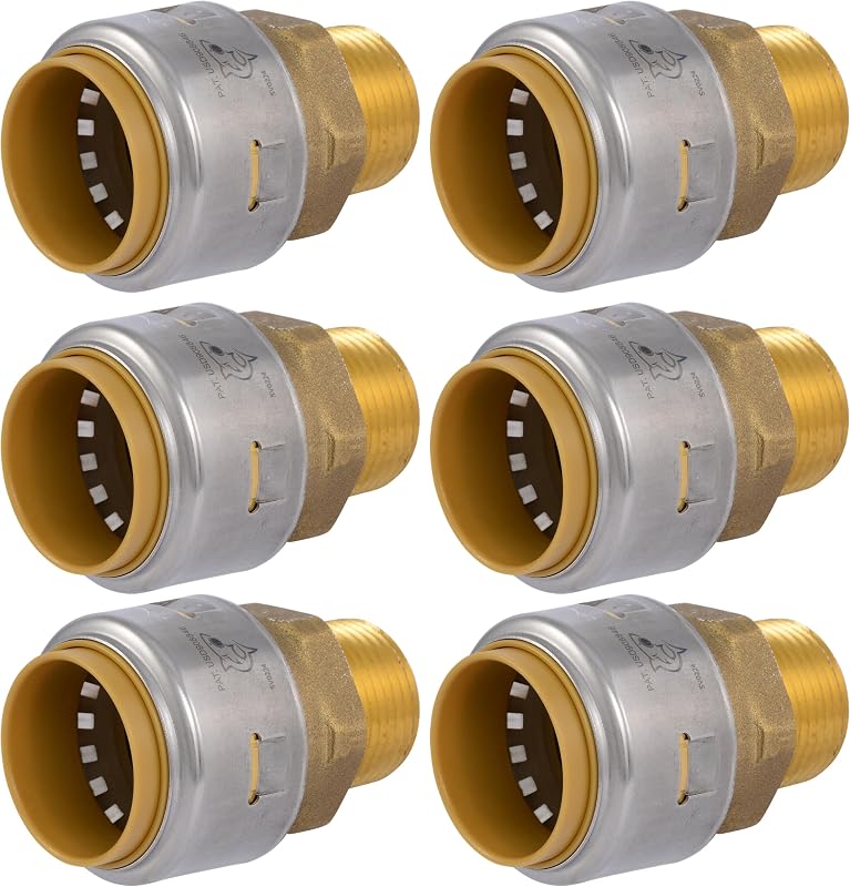 Adaptador MNPT 1x3/4" latón presión set 6