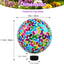 Esfera decorativa vidrio patrón pétalos multicolor 10pulg