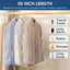 100 Bolsas Plástico Transparente 23.6x55pulg para Colgar Ropa