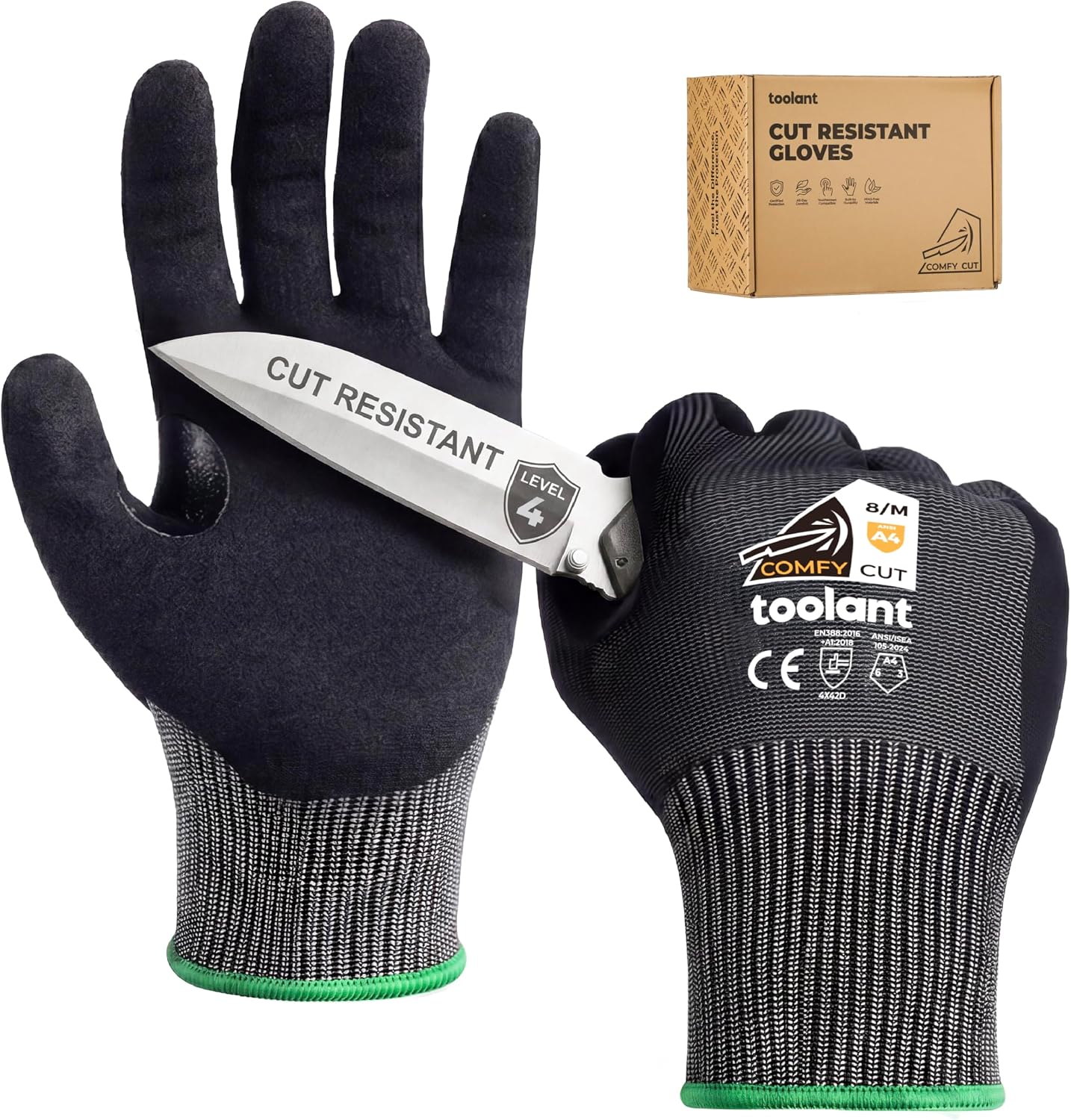 Guantes trabajo ANSI EN388 comodidad piel L 12 pares