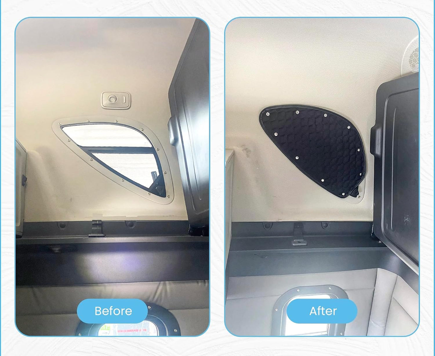 2 Cortinas Freightliner Cascadia parasol aislado cabina