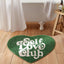 Alfombra baño felpa verde decoración san valentín