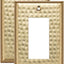Placa interruptor basculante 1 banda metal martillado dorado