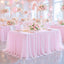 4 Manteles Rosa Tul Elástico Rectangulares 6ft Banquete Boda