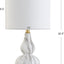 Lámpara mesa LED cristal 20.5pulg oficina sala comedor