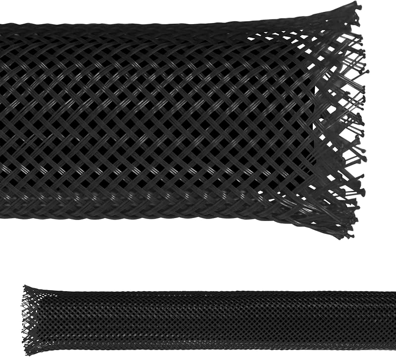 Funda trenzada PET retardante llama para cables 200pies