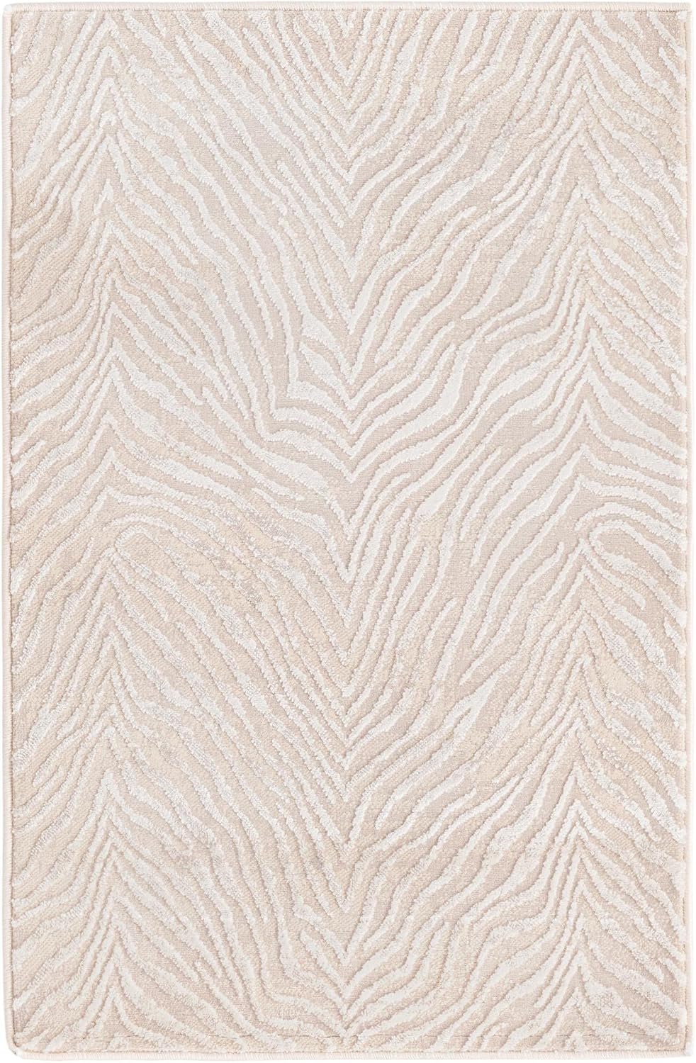 Alfombra área Meghan 2x3ft rectangular beige marfil