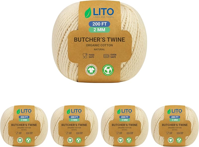Cordel carnicero orgánico algodón 1000ft para cocina horno
