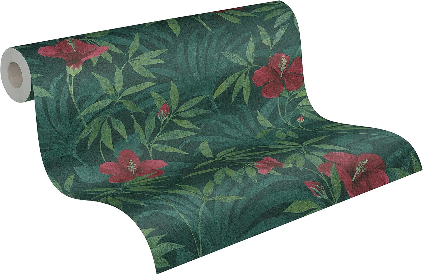 Papel pintado floral verde Malecón