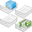 Contenedor apilable plástico despensa 4 pzas transparente