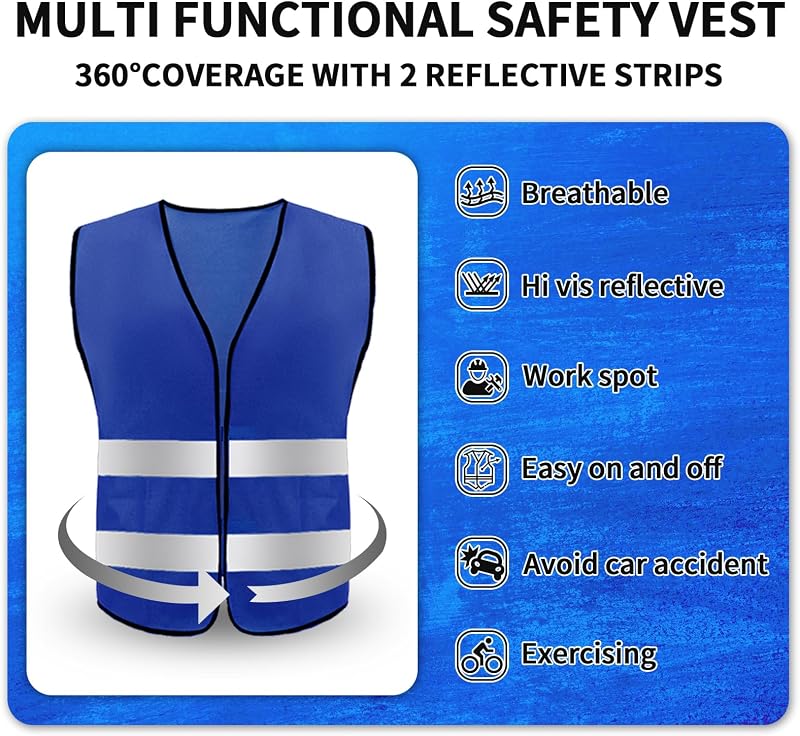 Chaleco seguridad visibilidad alta 2 tiras reflectantes