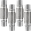4 Tubos Escape Flexibles Acero Inox 2x6x10"