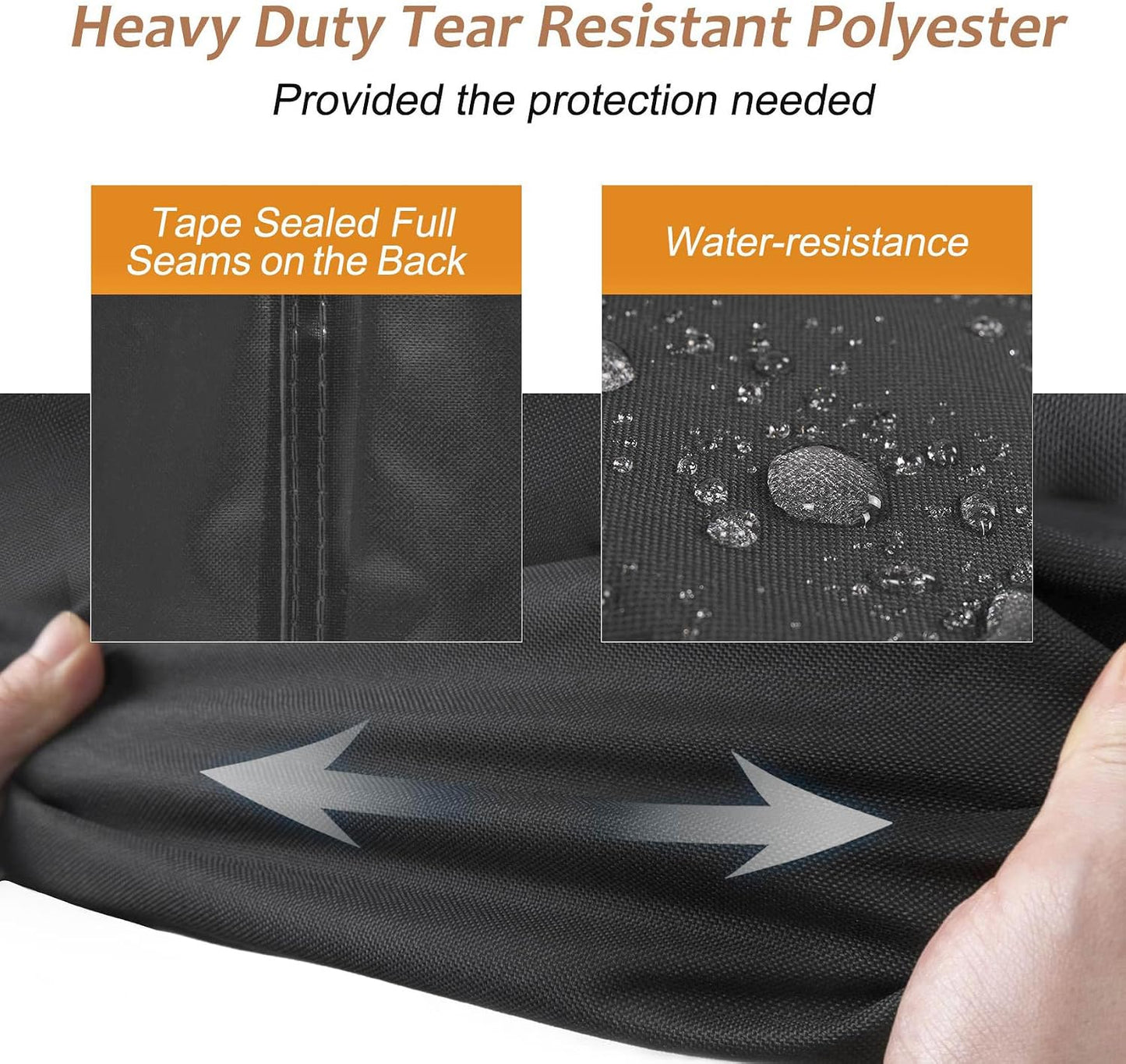 Funda mesa patio 125x84" impermeable color negro