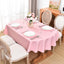 Mantel Ovalado Poliéster 60x84pulg Color Rosa Resistente Hogar
