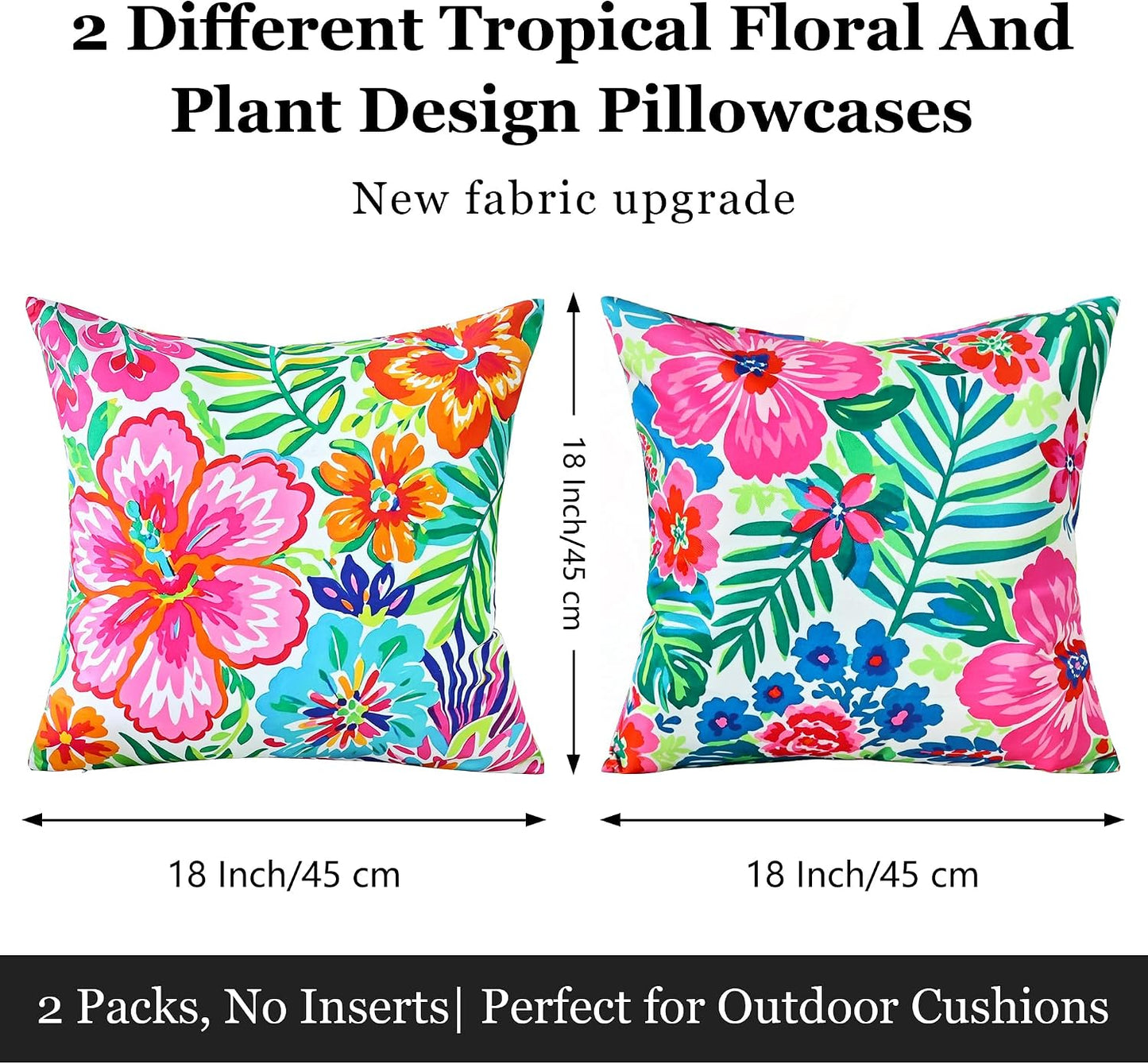 2 Pzas Fundas Almohada 18x18" Estilo Boho