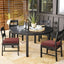 Cojín asiento cuadrado exterior 18.5x16" set 4