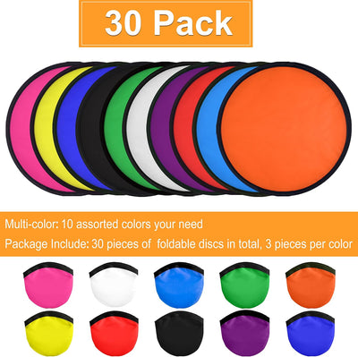 30 Pzas Discos Voladores Plegables con Bolsa para Niños