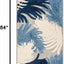 Tapete pasillo flores 2x7ft azul marino