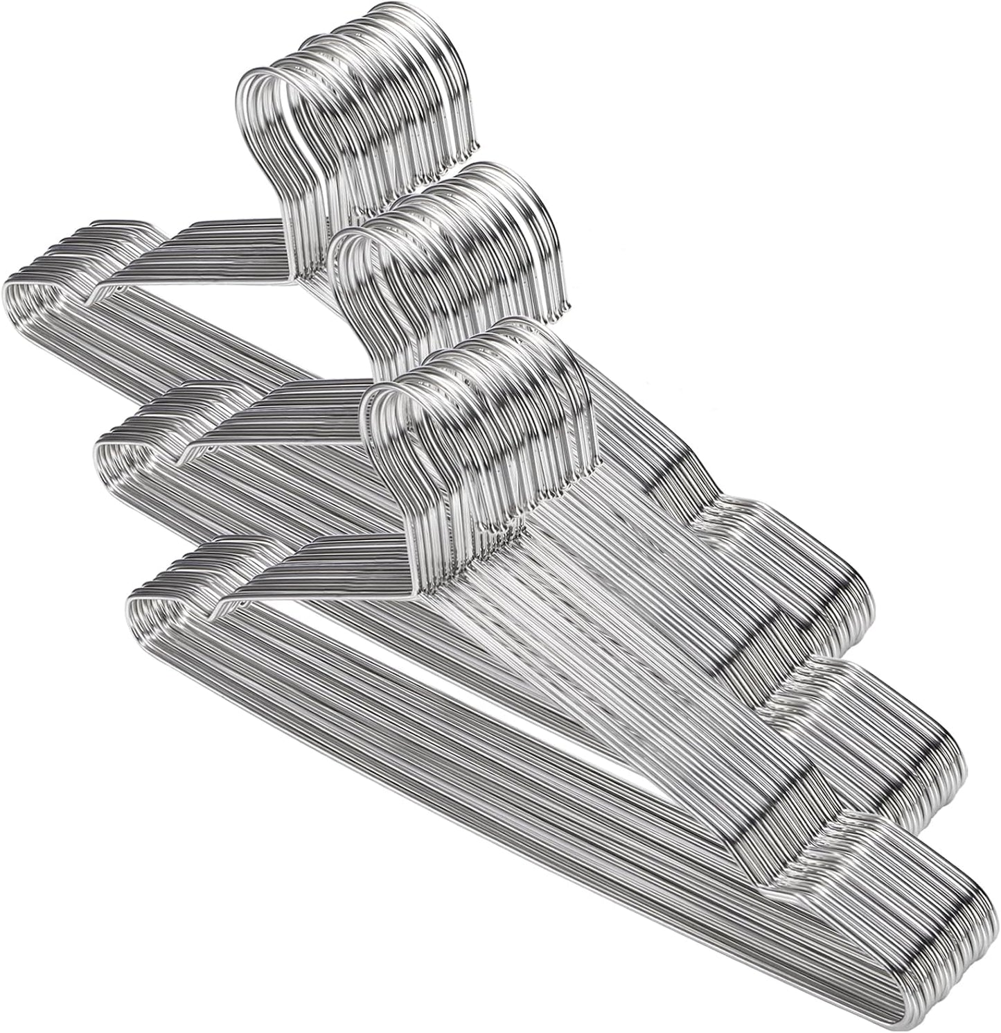 50 Perchas Acero Inox 16.5"