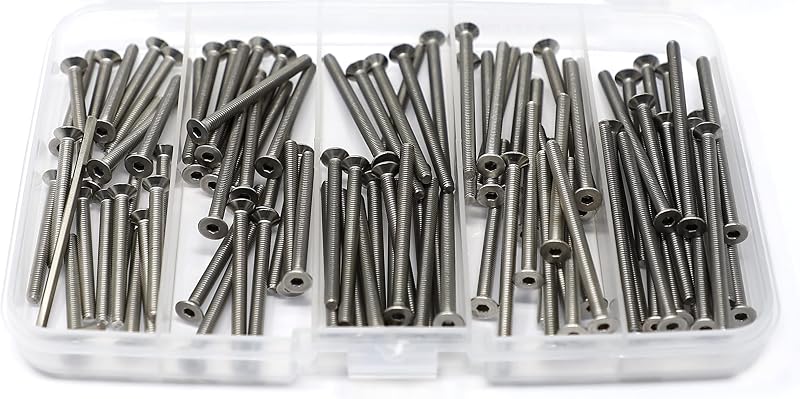Set 100 llaves hexagonales M3 acero inox 304 surtido