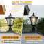 Lámpara poste solar impermeable luz vidrio estampado