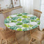Mantel redondo ajustable hojas palmera verde 45-50"