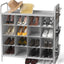 Organiz. zapatero 4 niveles 16 cubos gris